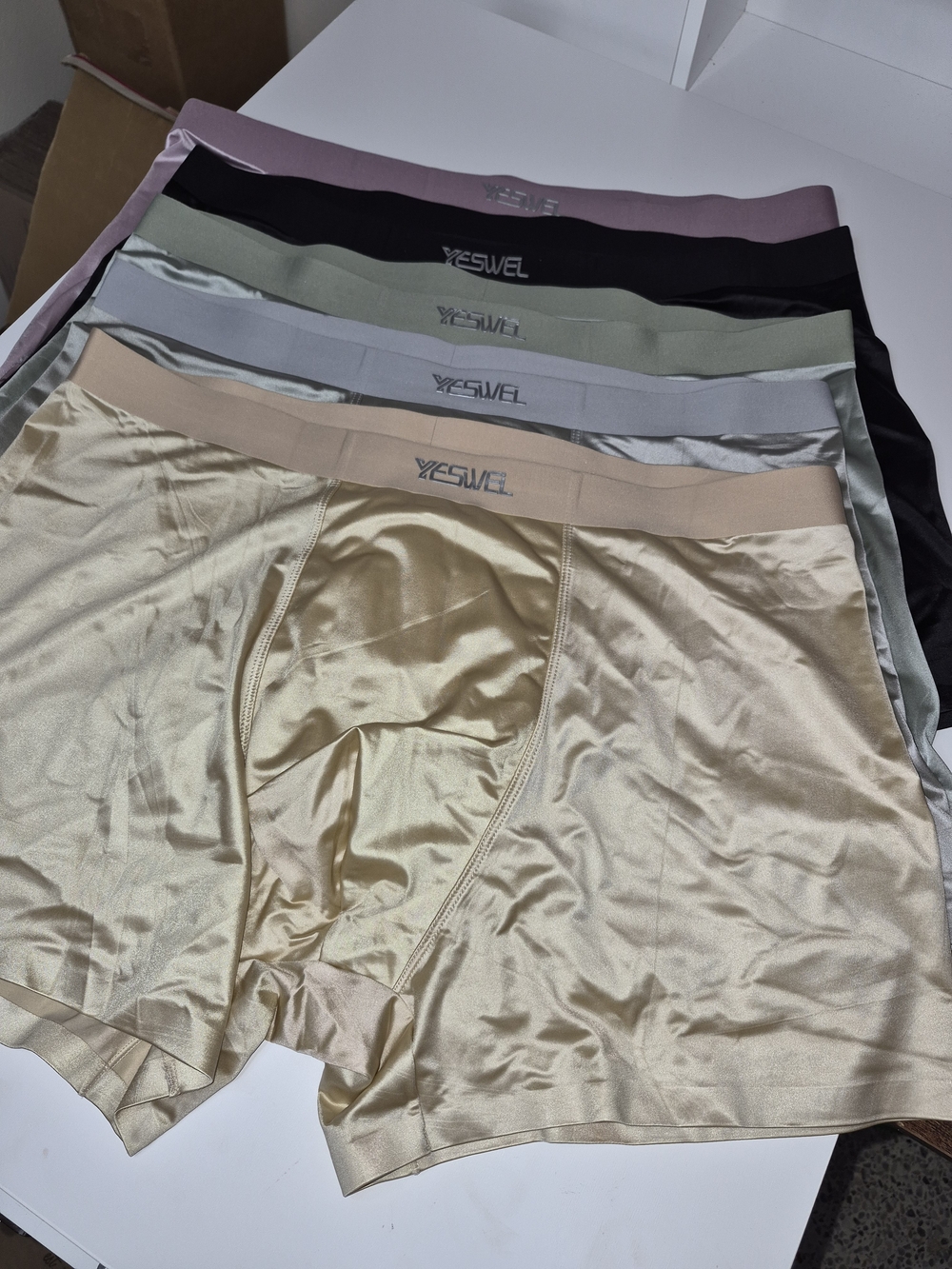 Men's Boxer Briefs - Assorted Neutral Colors (Beige, Gray, Olive, Black, Mauve)